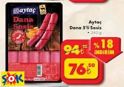 AYTAÇ DANA 5'Lİ SOSİS AYTAÇ DANA 5'Lİ SOSİS